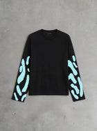 Abstract Longsleeve Black Cyan