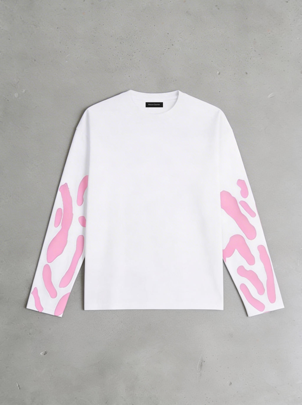 Abstract Longsleeve White Pink
